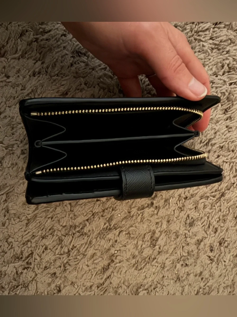 Kate Spade Two-Tone Wallet- Black & Beige (blush tone)